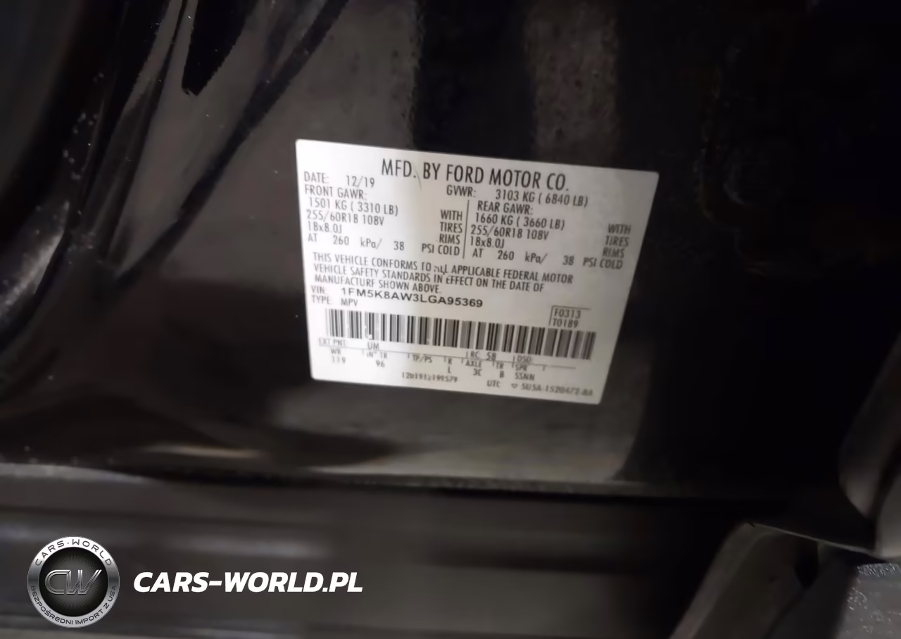 2020 Ford Police Interceptor Utility VIN:1FM5K8AW3LGA95369 - 9
