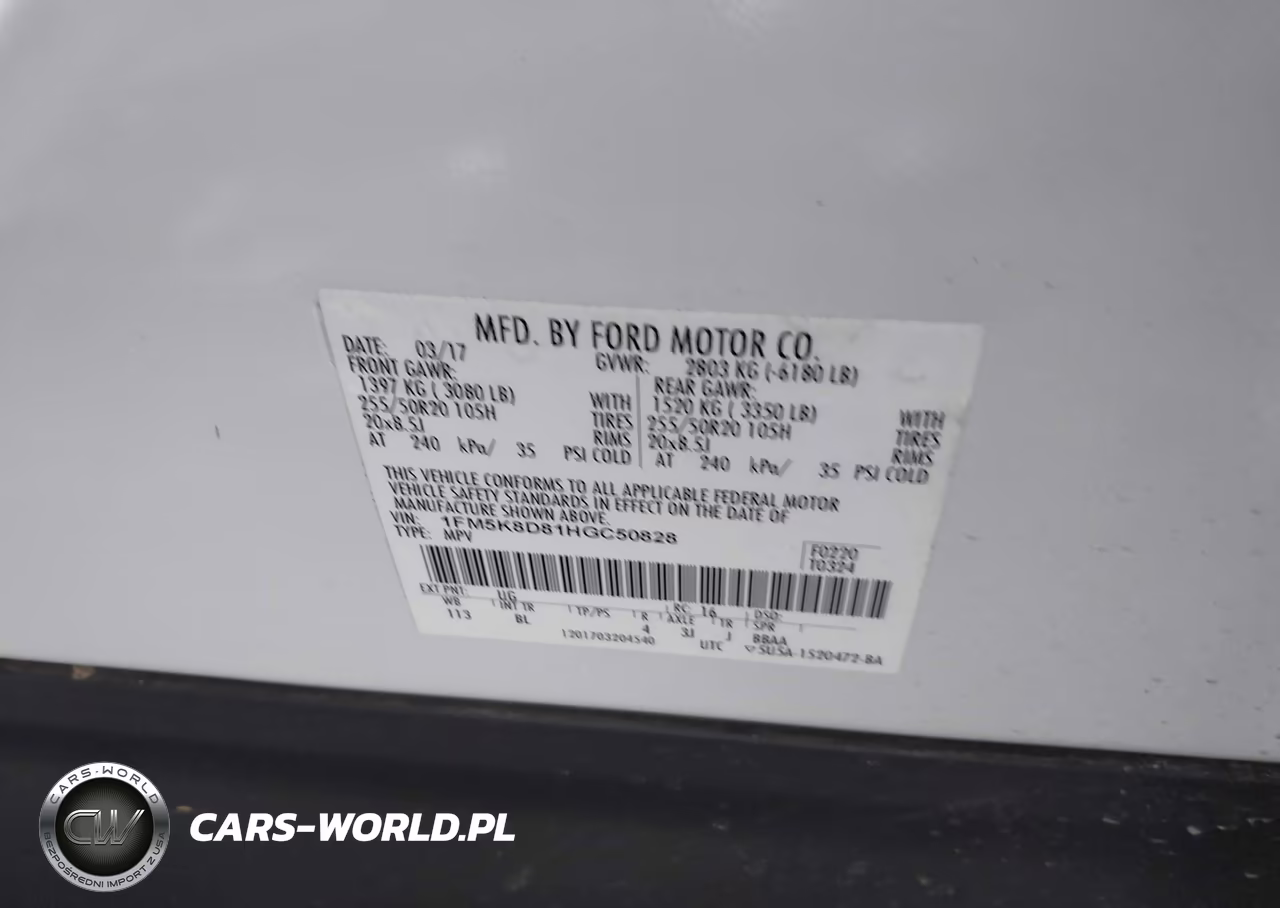 2017 Ford Explorer Xlt VIN:1FM5K8D81HGC50828 - 9