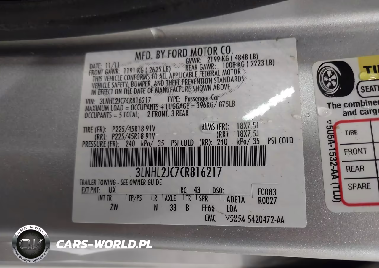 2012 Lincoln Mkz VIN:3LNHL2JC7CR816217 - 9