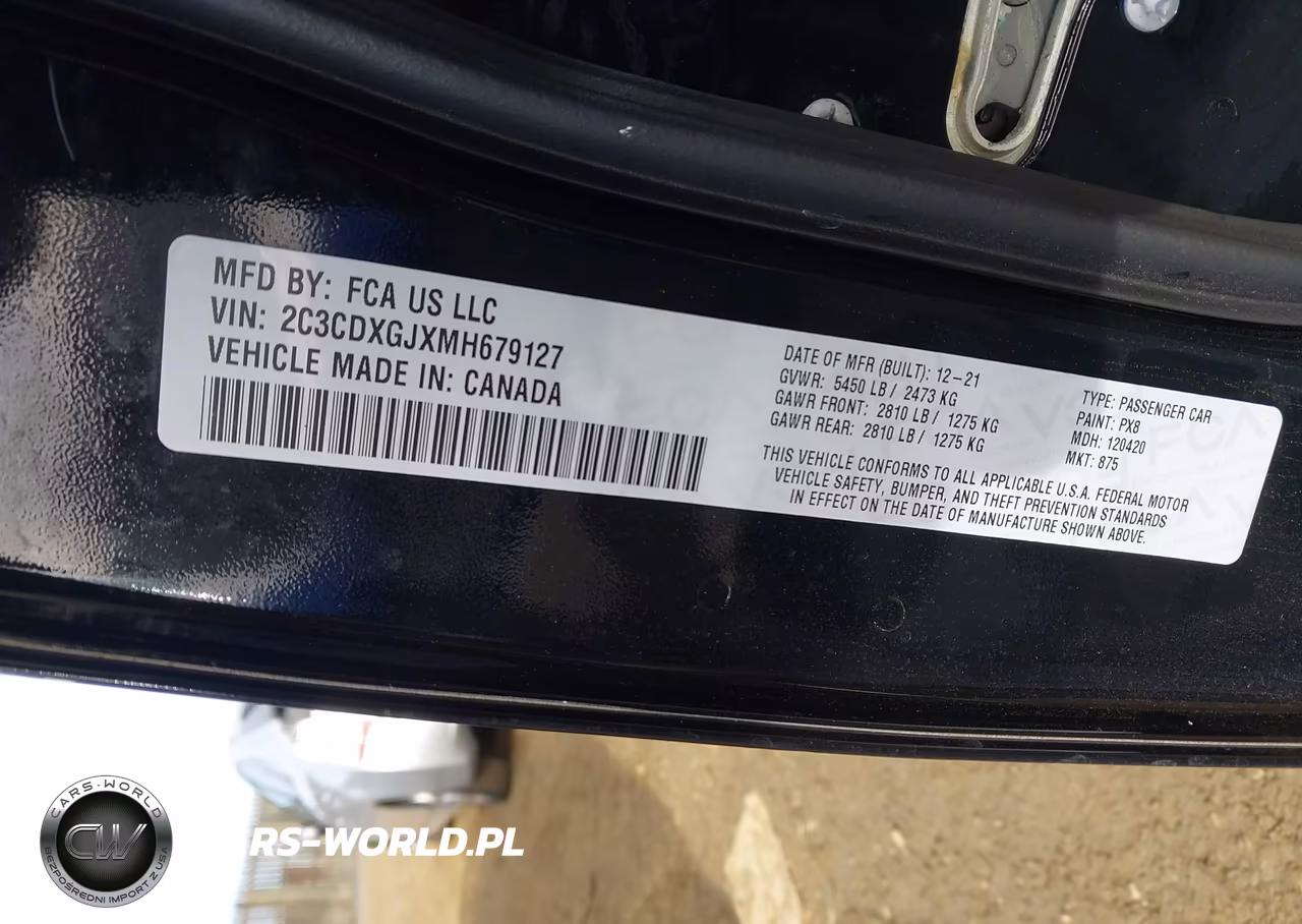 2021 Dodge Charger Scat Pack Rwd VIN:2C3CDXGJXMH679127 - 9