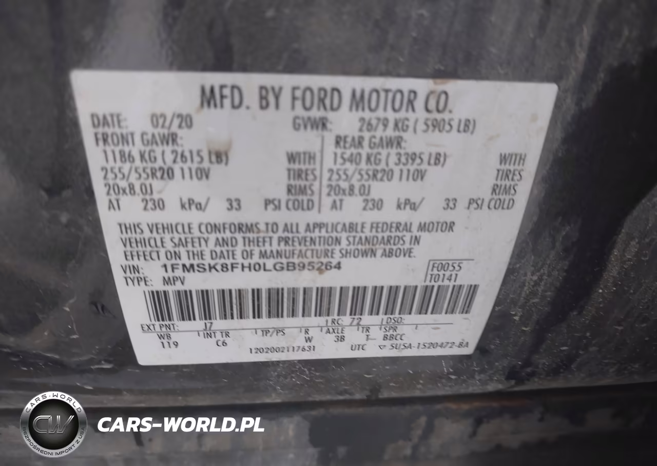 2020 Ford Explorer Limited VIN:1FMSK8FH0LGB95264 - 9