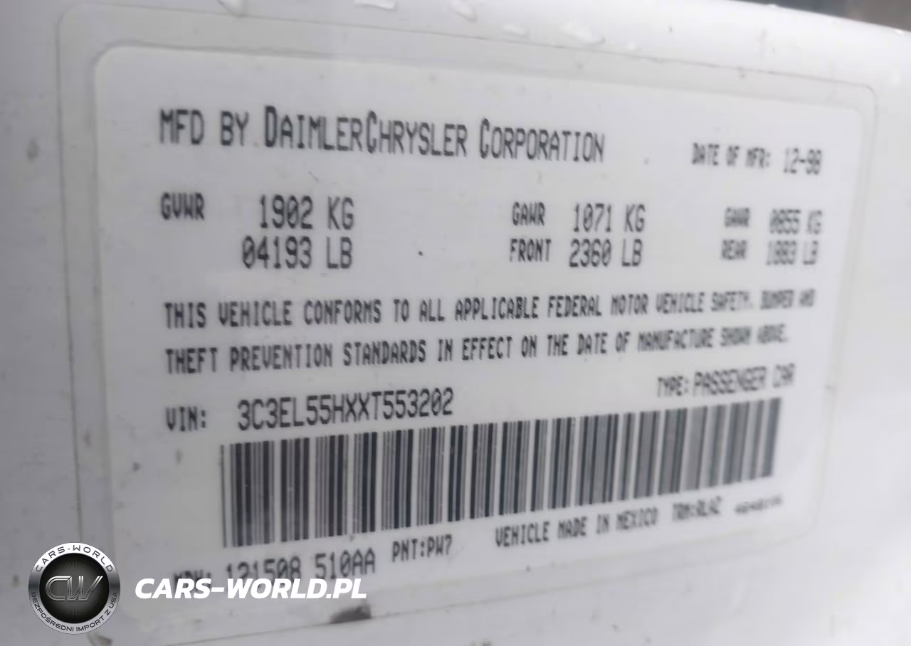 1999 Chrysler Sebring Jxi VIN:3C3EL55HXXT553202 - 9