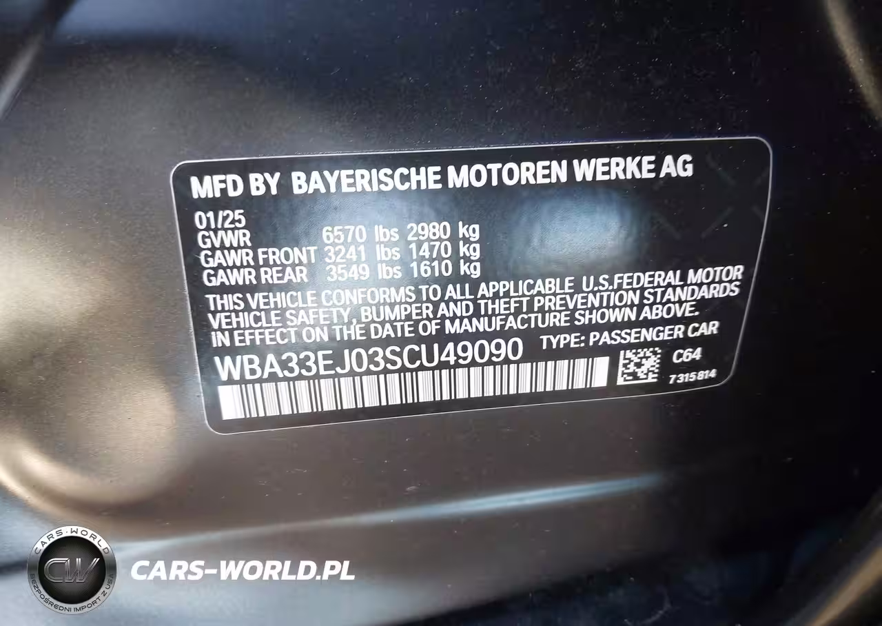 2025 BMW 760I xDrive VIN:WBA33EJ03SCU49090 - 9
