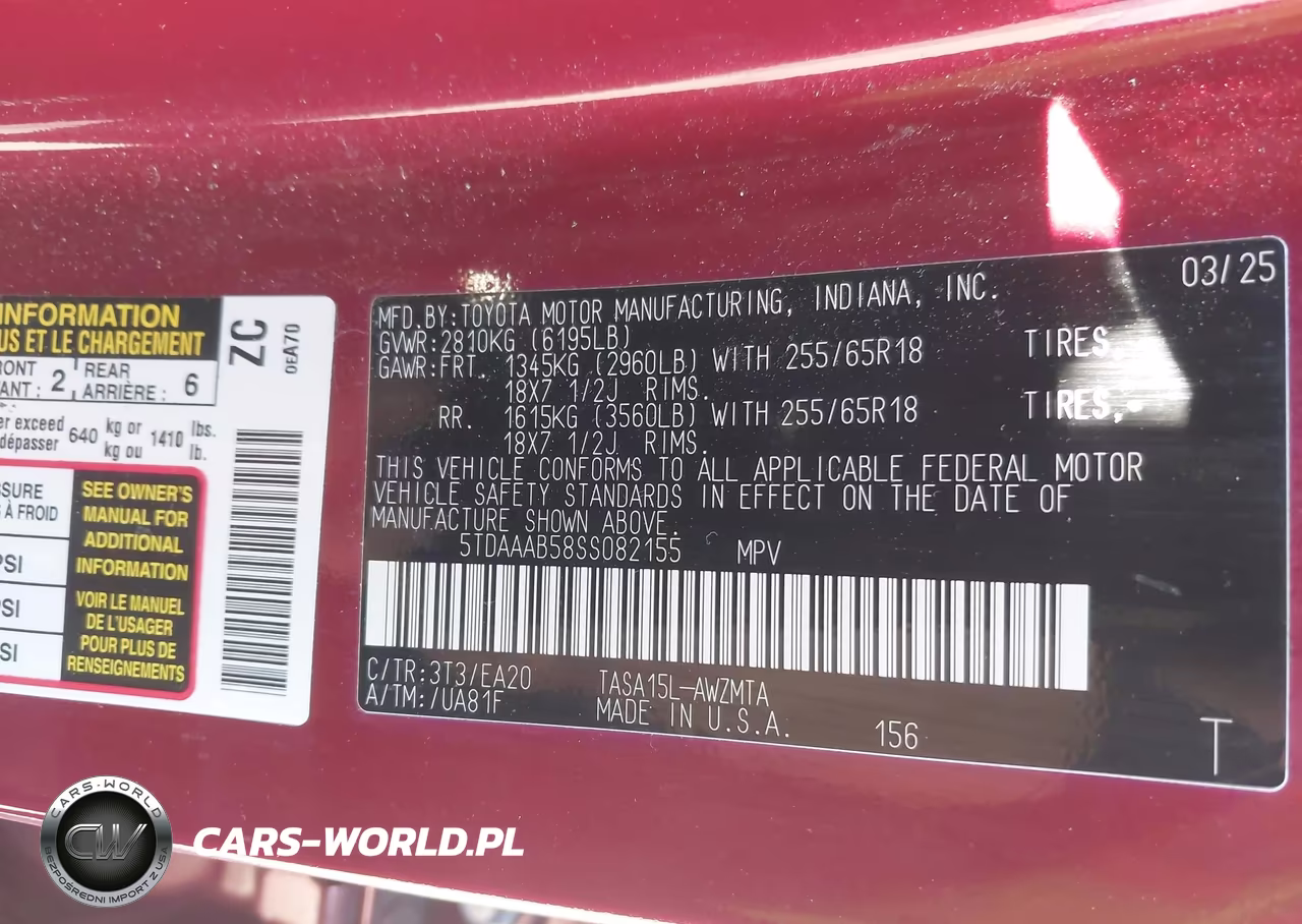 2025 Toyota Grand Highlander Xle VIN:5TDAAAB58SS082155 - 9