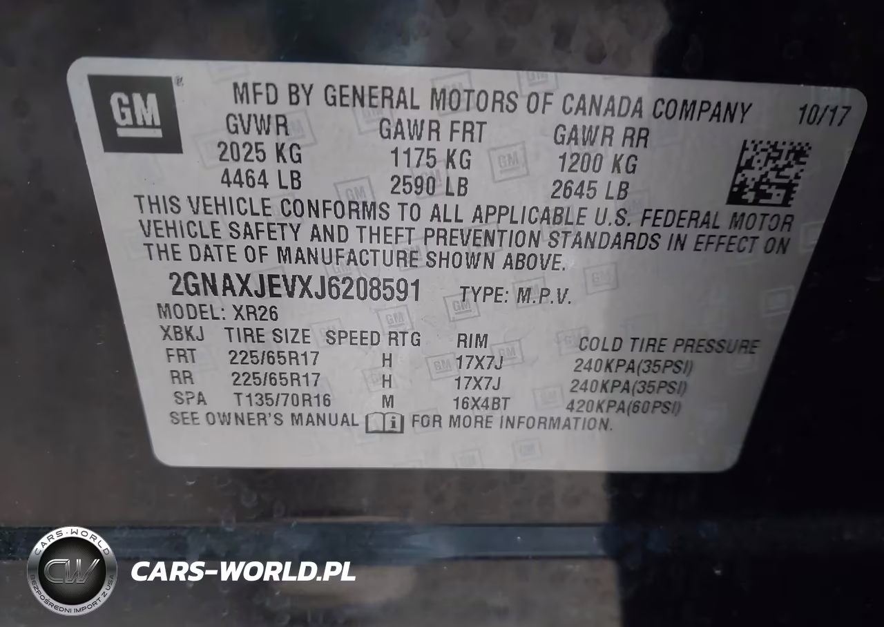 2018 Chevrolet Equinox Lt VIN:2GNAXJEVXJ6208591 - 9