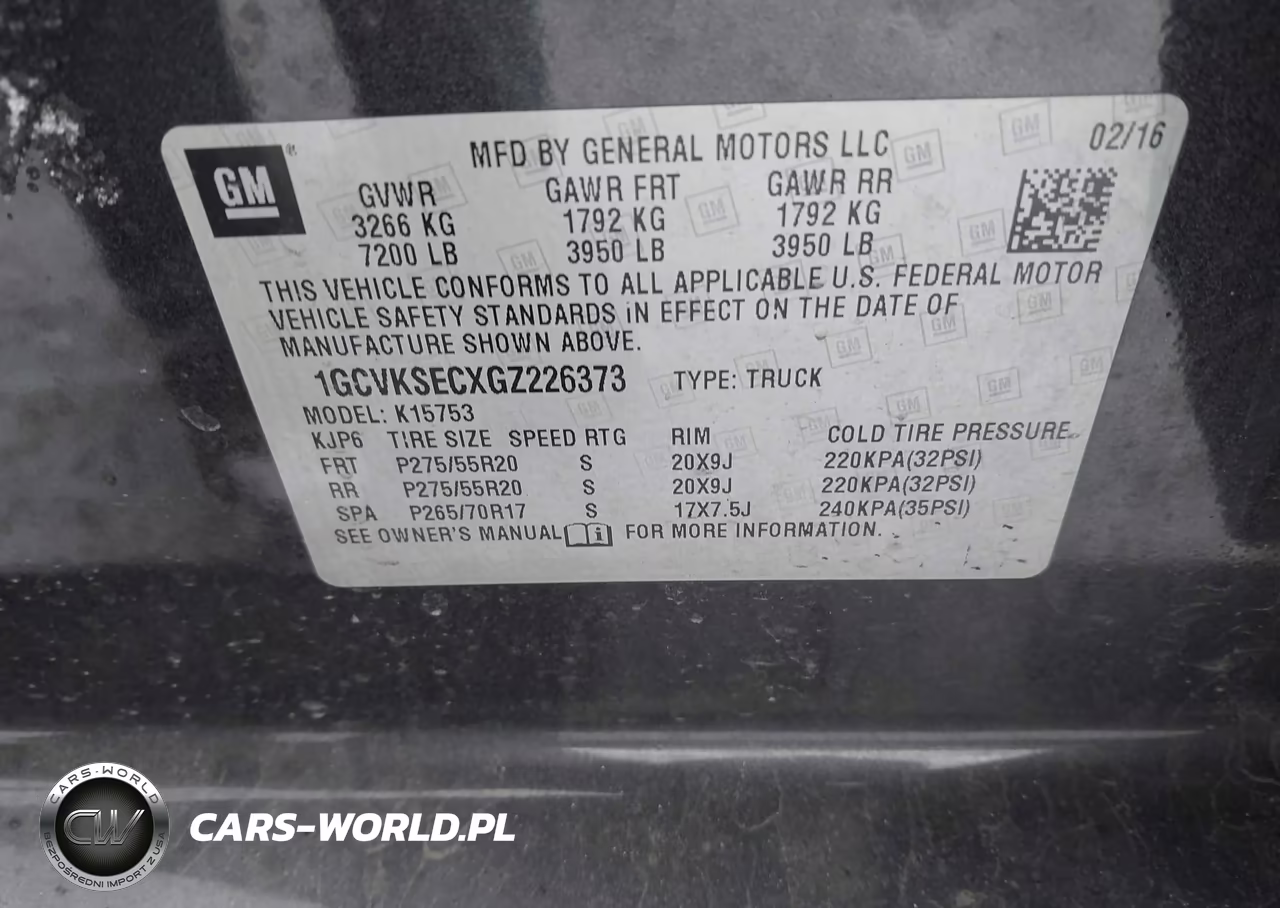 2016 Chevrolet Silverado 1500 1Lz VIN:1GCVKSECXGZ226373 - 9