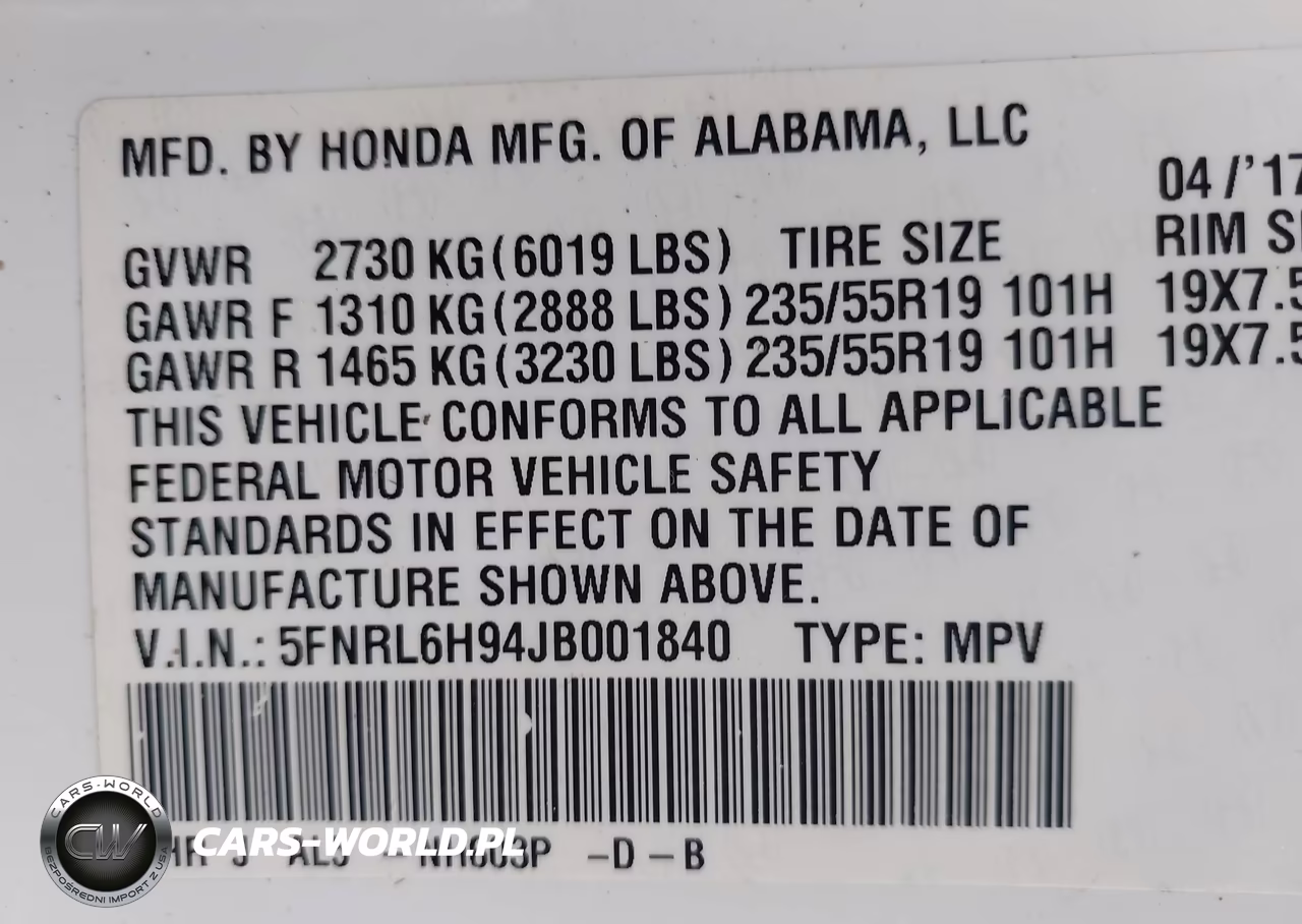 2018 Honda Odyssey Elite VIN:5FNRL6H94JB001840 - 9