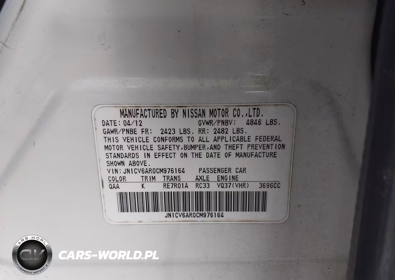 2012 Infiniti G37X VIN:JN1CV6AR0CM976164 - 9
