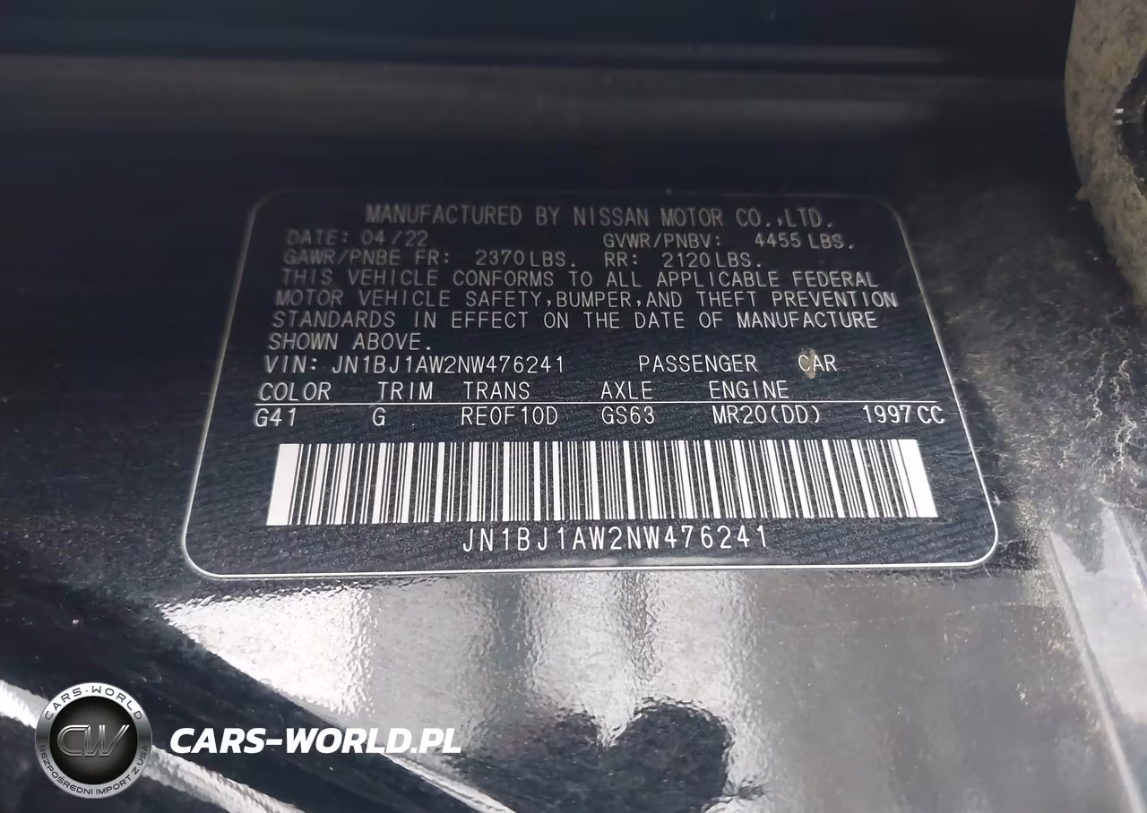 2022 Nissan Rogue Sport S VIN:JN1BJ1AW2NW476241 - 9