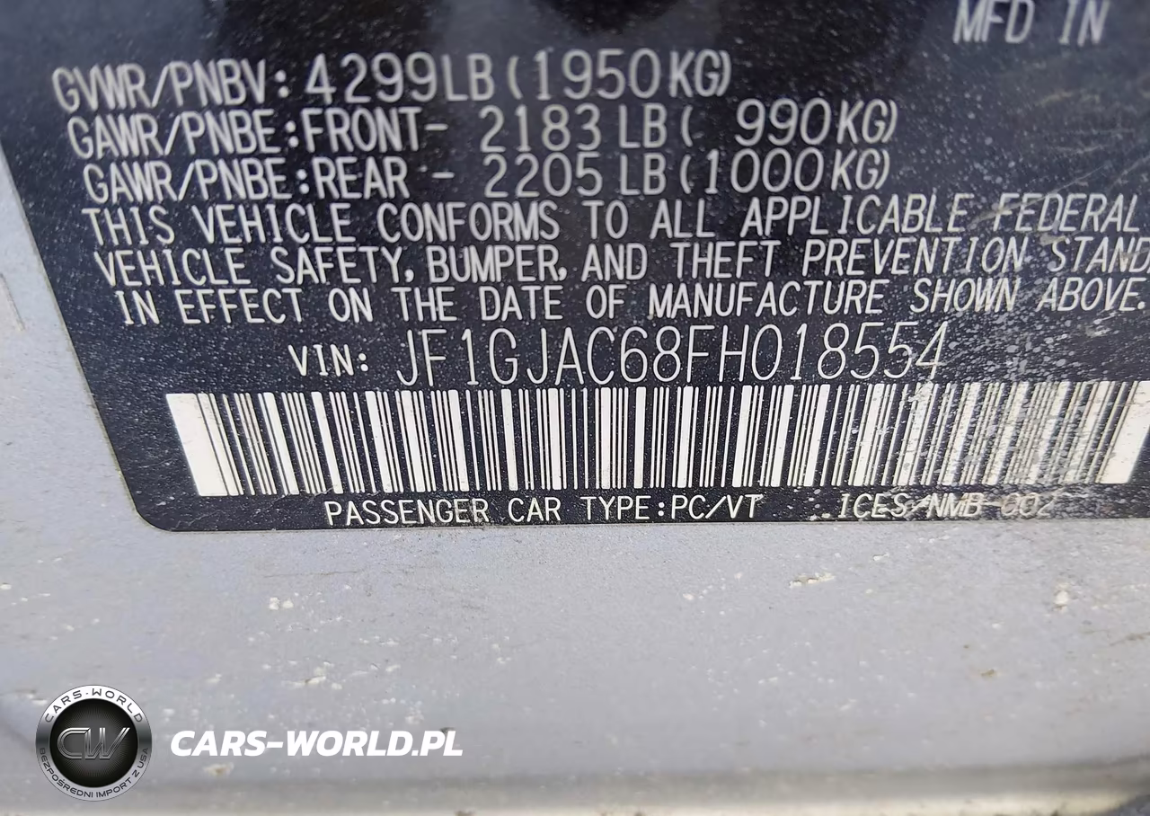 2015 Subaru Impreza 2.0I Premium VIN:JF1GJAC68FH018554 - 9