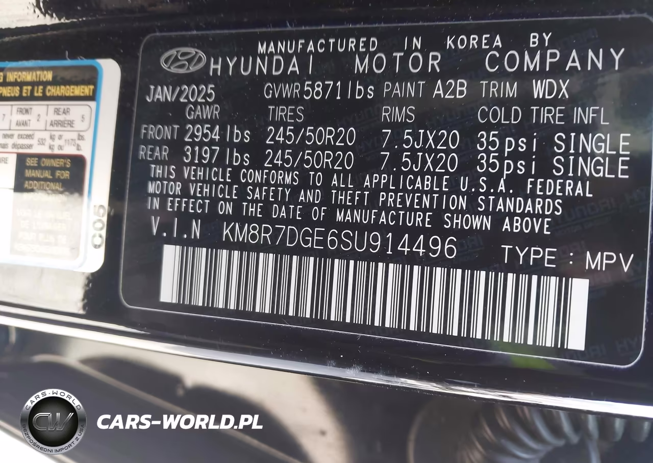 2025 Hyundai Palisade Calligraphy VIN:KM8R7DGE6SU914496 - 9