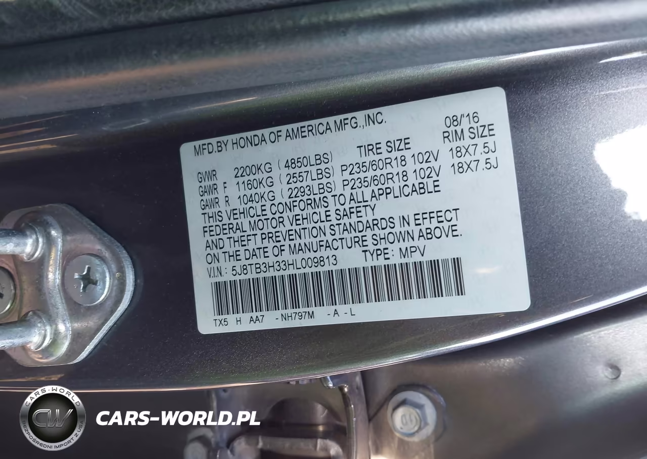 2017 Acura Rdx Acurawatch Plus Package VIN:5J8TB3H33HL009813 - 9