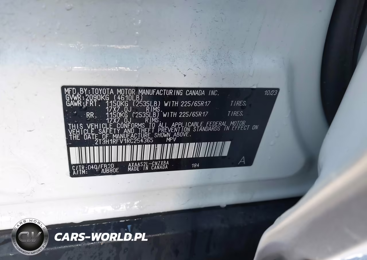 2024 Toyota Rav4 Le VIN:2T3H1RFV1RC254365 - 9
