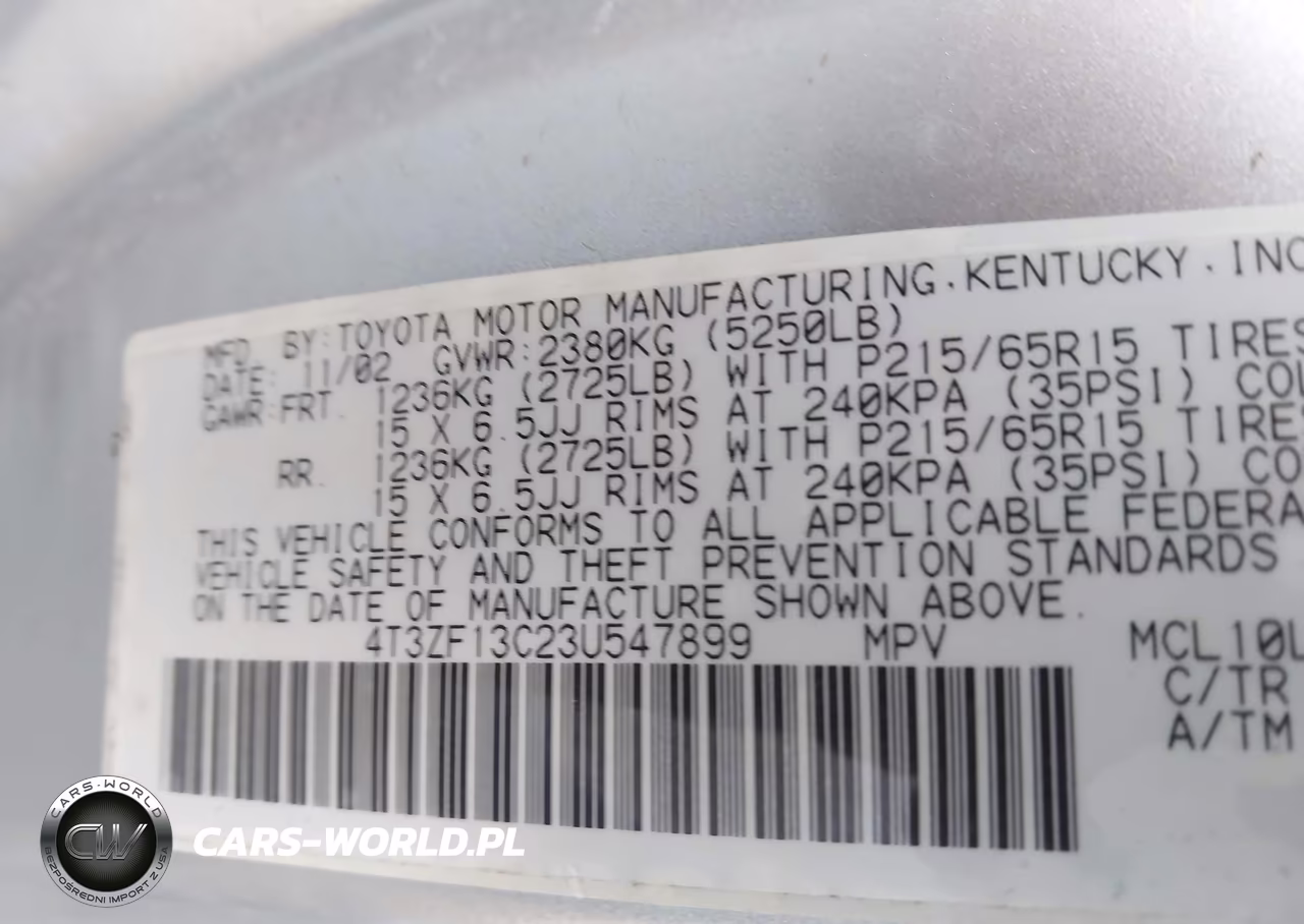 2003 Toyota Sienna Le VIN:4T3ZF13C23U547899 - 9
