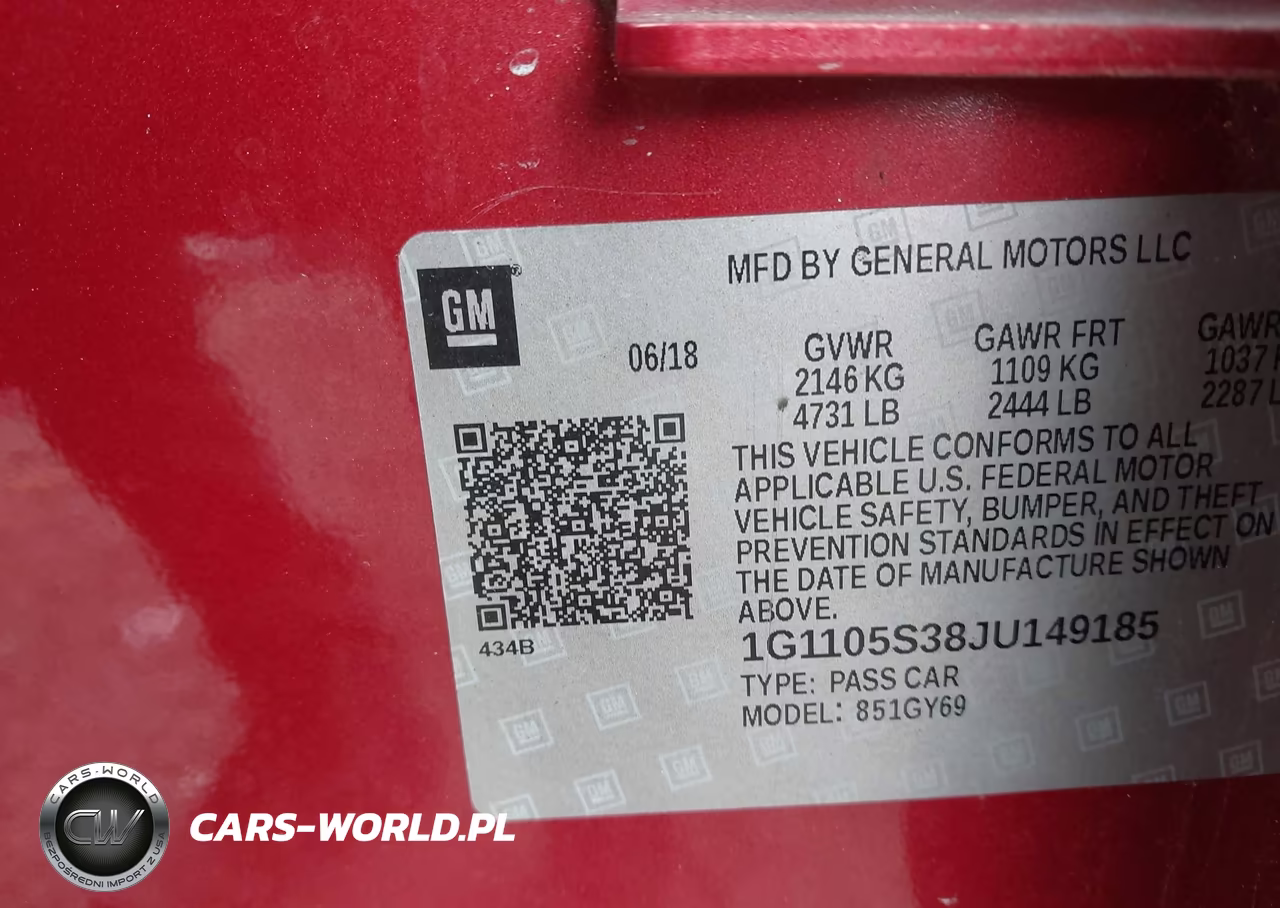 2018 Chevrolet Impala 1Lt VIN:1G1105S38JU149185 - 9