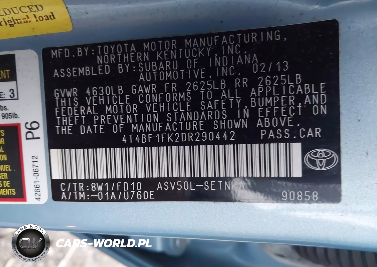 2013 Toyota Camry Le VIN:4T4BF1FK2DR290442 - 9