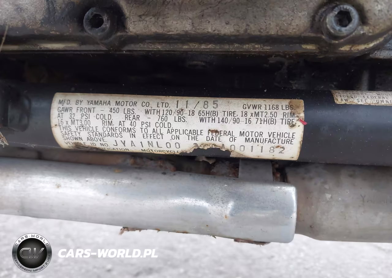 1986 Yamaha Xvz13 D VIN:JYA1NL003GA001182 - 10