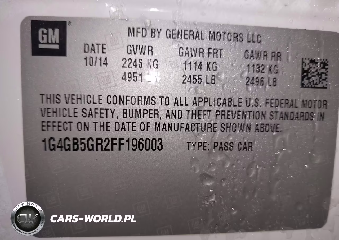 2015 Buick Lacrosse Leather VIN:1G4GB5GR2FF196003 - 9