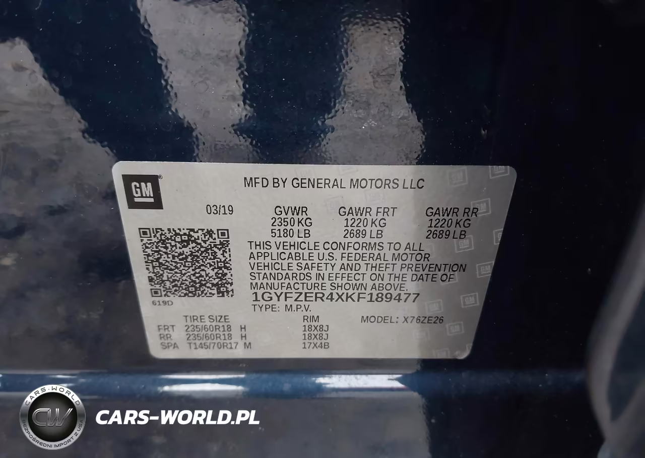2019 Cadillac Xt4 Sport VIN:1GYFZER4XKF189477 - 9