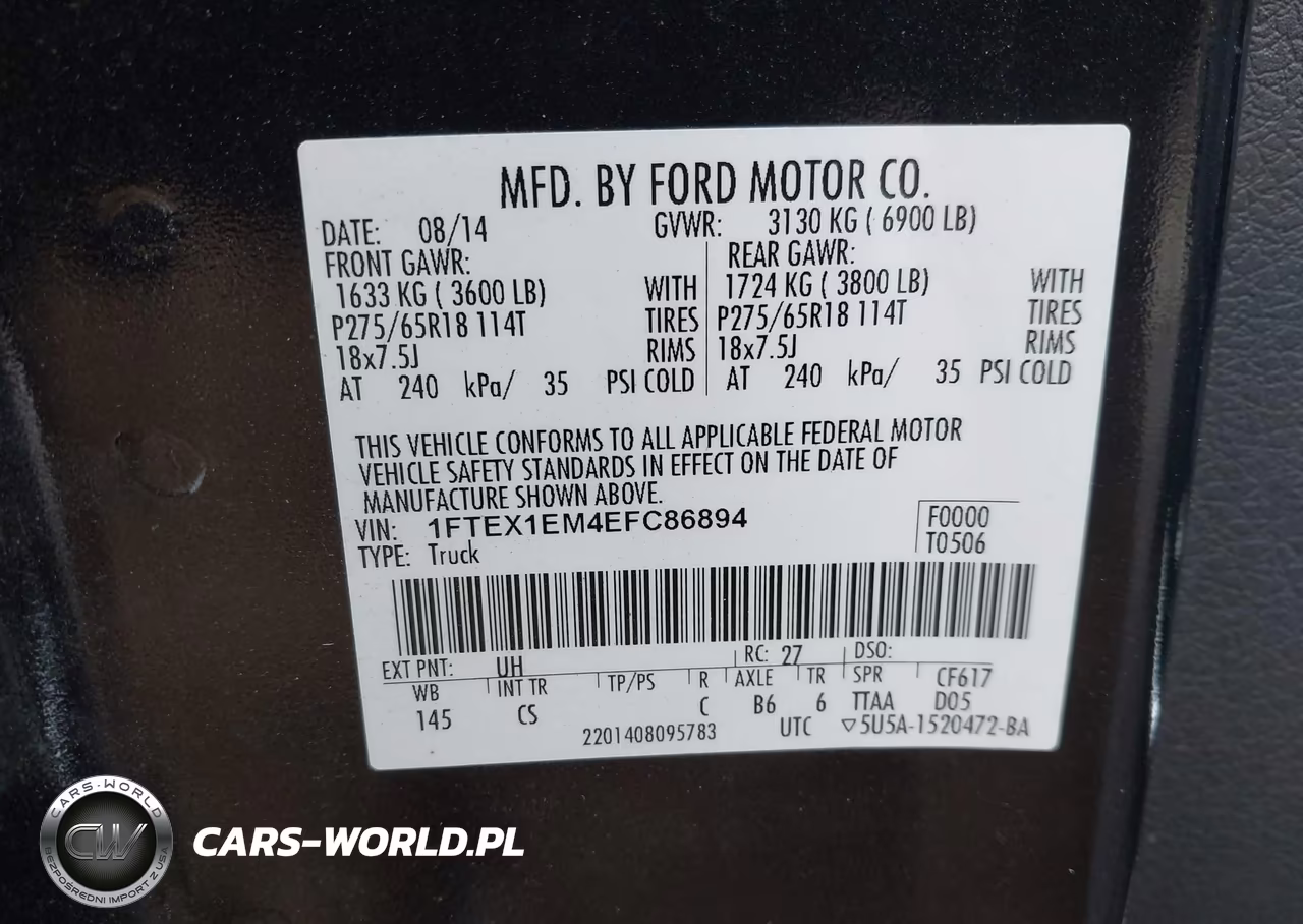 2014 Ford F-150 Stx VIN:1FTEX1EM4EFC86894 - 9