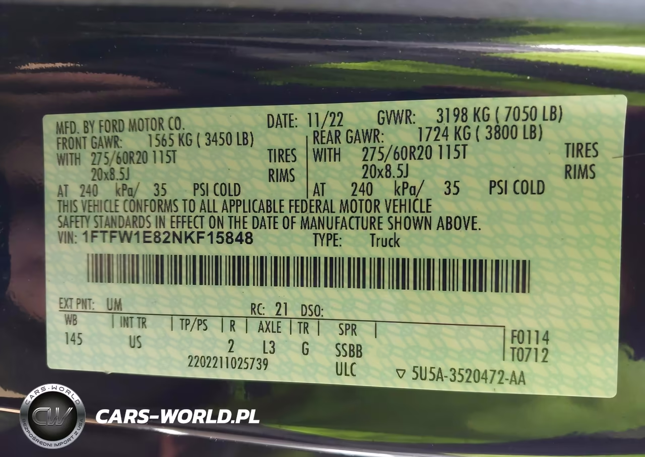 2022 Ford F-150 Xlt VIN:1FTFW1E82NKF15848 - 9