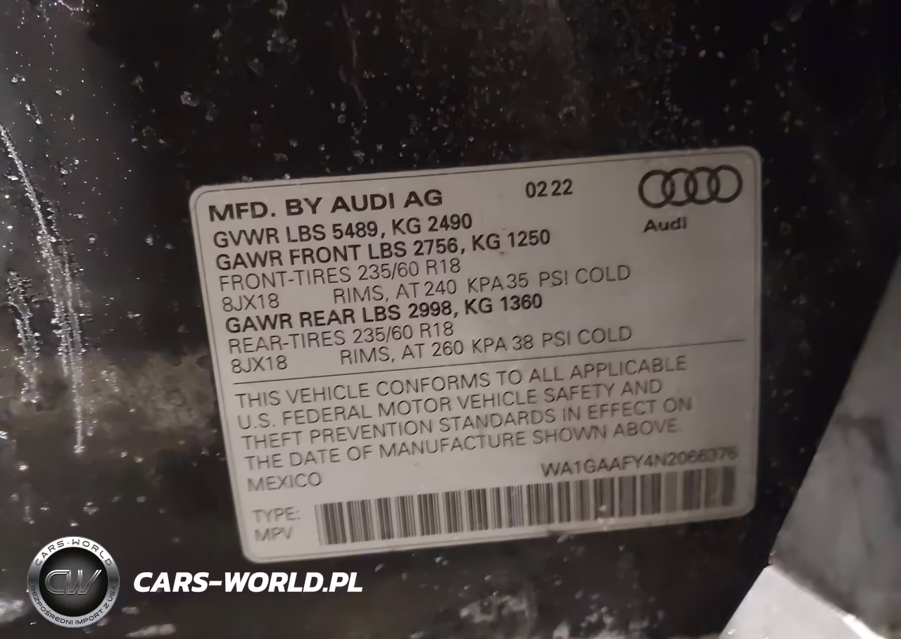 2022 Audi Q5 Premium 45 Tfsi S Line Quattro S Tronic VIN:WA1GAAFY4N2066376 - 9