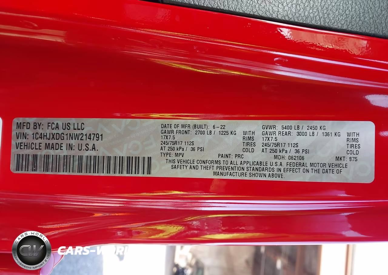 2022 Jeep Wrangler Unlimited Sport S 4X4 VIN:1C4HJXDG1NW214791 - 9