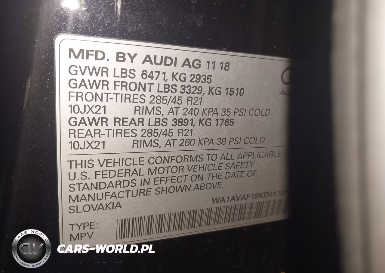 2019 Audi Q8 55 Premium VIN:WA1AVAF18KD017310 - 9