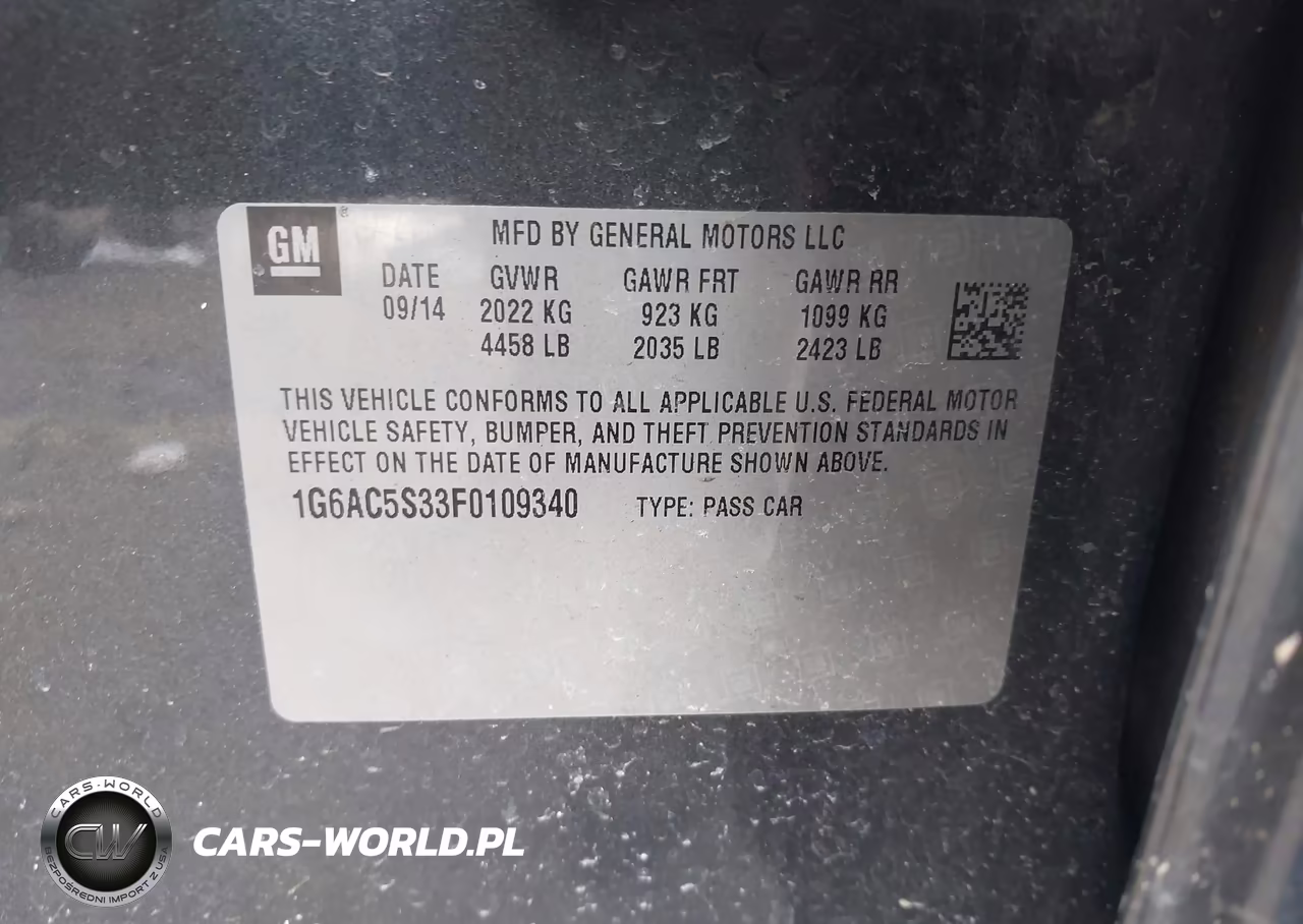 2015 Cadillac Ats Performance VIN:1G6AC5S33F0109340 - 9