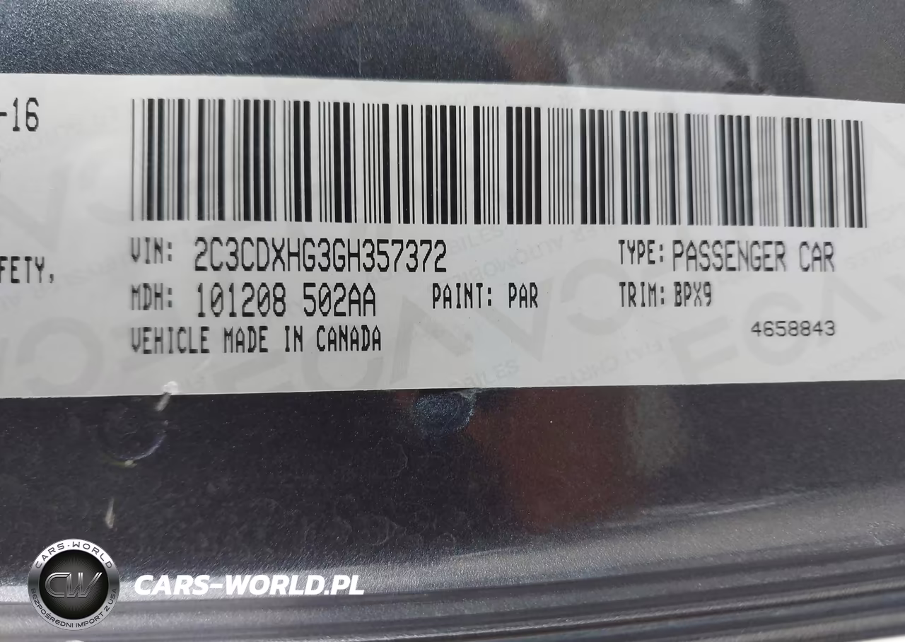 2016 Dodge Charger Sxt VIN:2C3CDXHG3GH357372 - 9