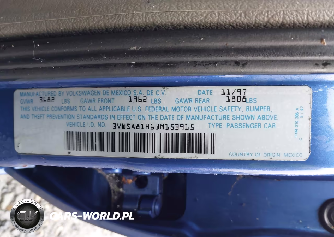 1998 Volkswagen Jetta Gls VIN:3VWSA81H6WM153915 - 9