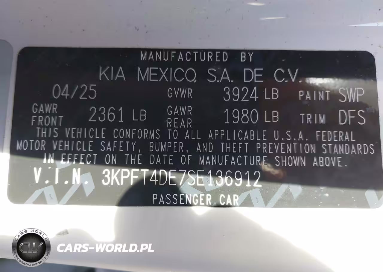 2025 Kia K4 Lx VIN:3KPFT4DE7SE136912 - 9