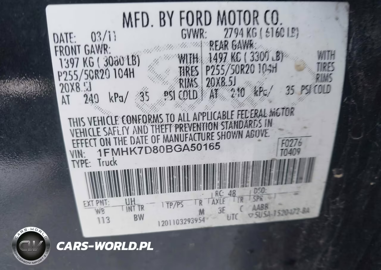2011 Ford Explorer Xlt VIN:1FMHK7D80BGA50165 - 9