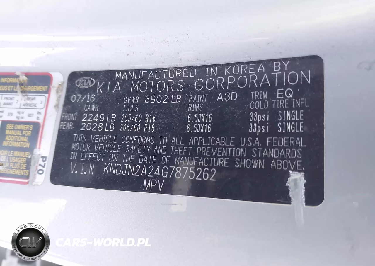 2016 Kia Soul VIN:KNDJN2A24G7875262 - 9