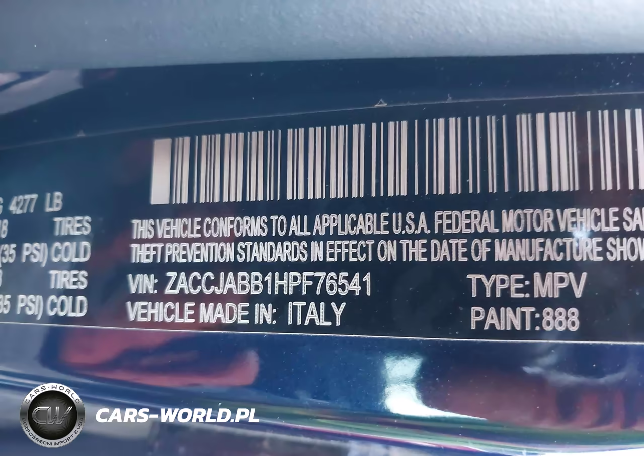 2017 Jeep Renegade Altitude Fwd VIN:ZACCJABB1HPF76541 - 9