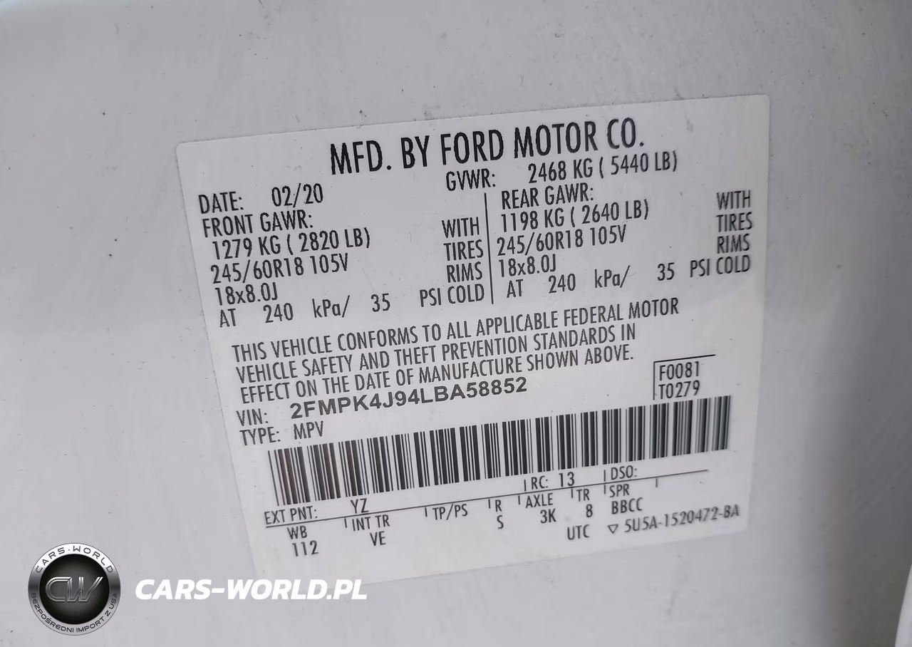 2020 Ford Edge Sel VIN:2FMPK4J94LBA58852 - 9