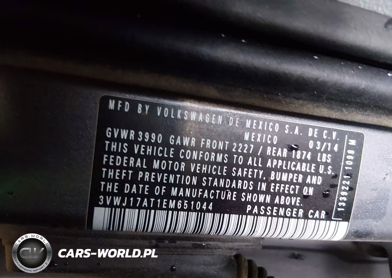 2014 Volkswagen Beetle 1.8T VIN:3VWJ17AT1EM651044 - 9