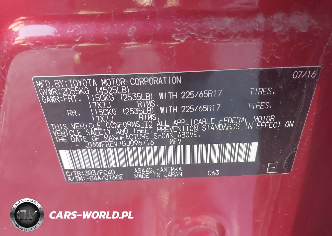 2016 Toyota Rav4 Xle VIN:JTMWFREV7GJ096716 - 9