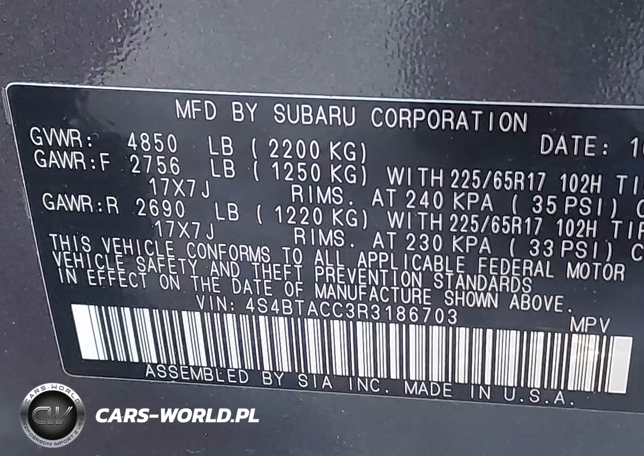 2024 Subaru Outback Premium VIN:4S4BTACC3R3186703 - 9