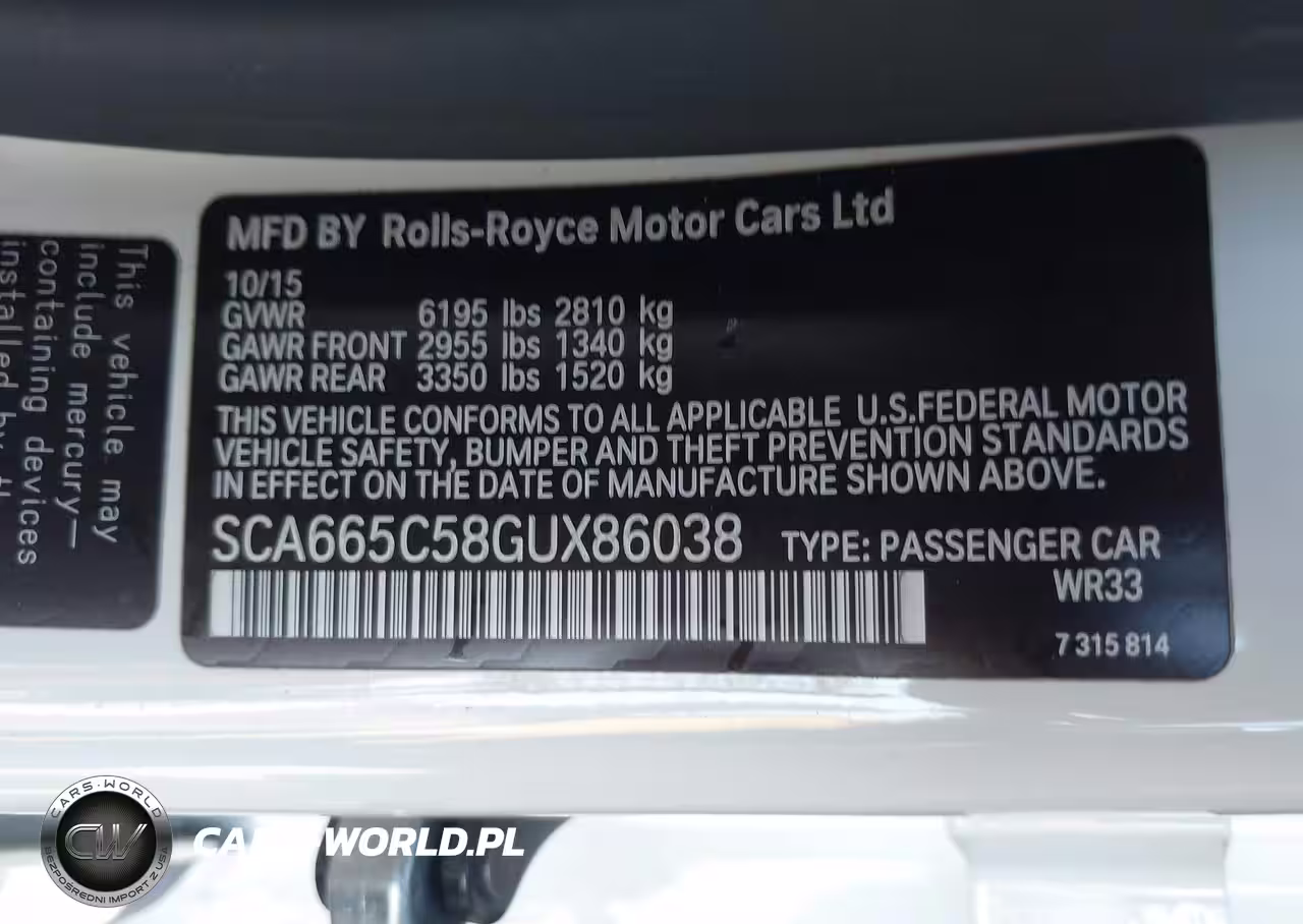 2016 Rolls-Royce Wraith VIN:SCA665C58GUX86038 - 9
