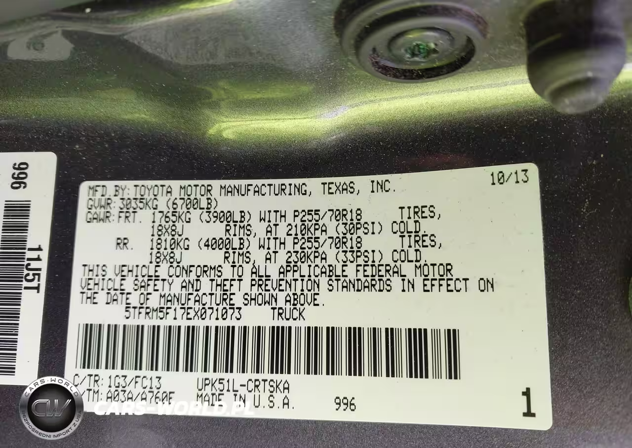 2014 Toyota Tundra Sr5 4.6L V8 VIN:5TFRM5F17EX071073 - 9
