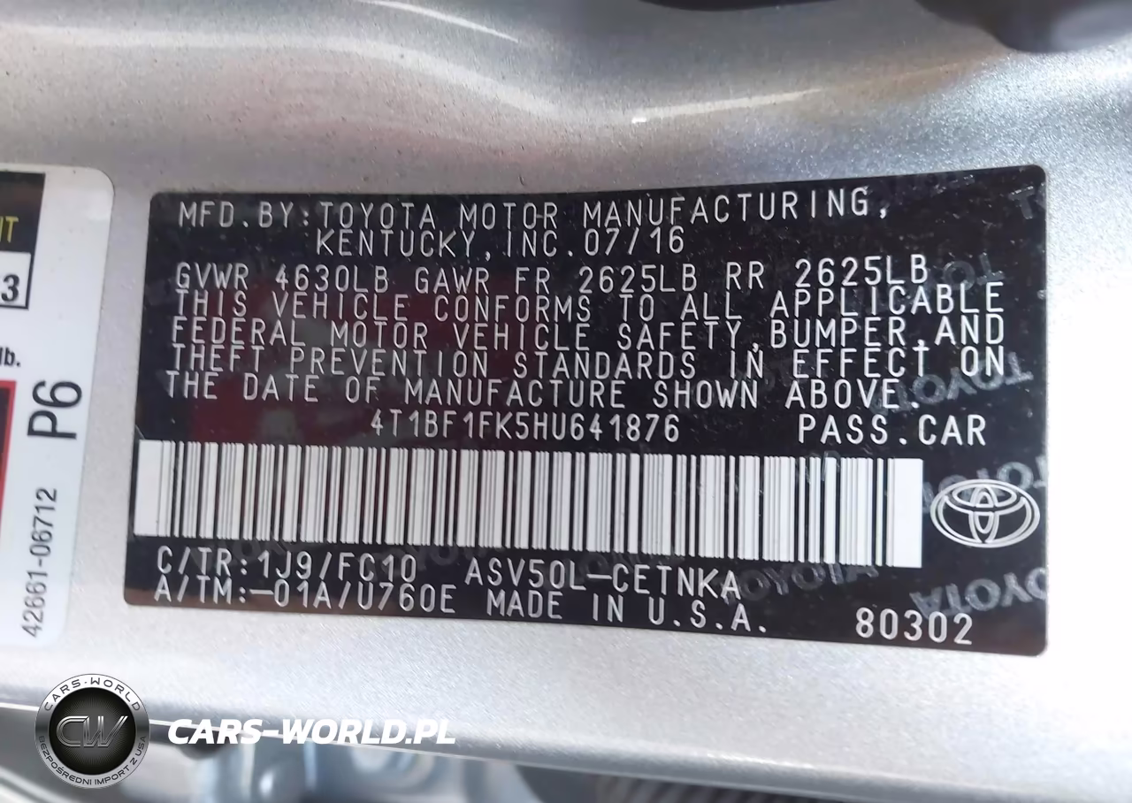 2017 Toyota Camry Le VIN:4T1BF1FK5HU641876 - 9