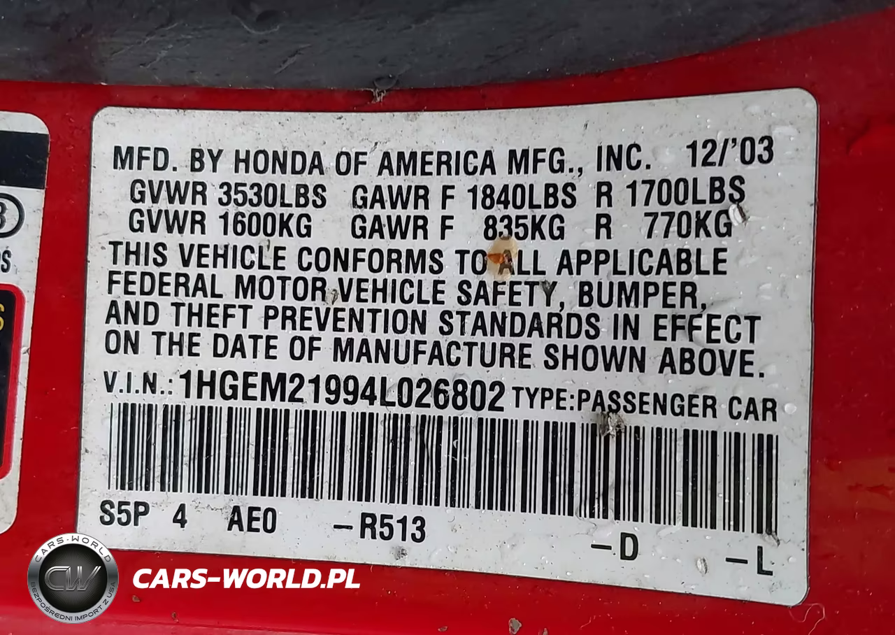 2004 Honda Civic Ex VIN:1HGEM21994L026802 - 9