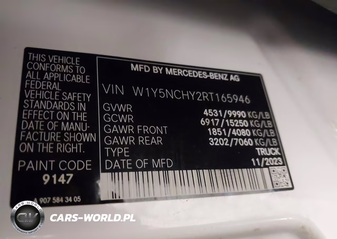 2024 Mercedes-Benz Sprinter 3500 High Roof 4-Cyl Diesel Ho VIN:W1Y5NCHY2RT165946 - 9