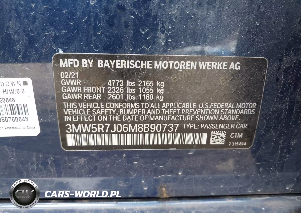 2021 BMW 330I xDrive VIN:3MW5R7J06M8B90737 - 9