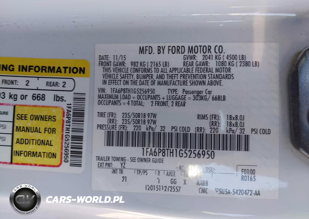 2016 Ford Mustang Ecoboost VIN:1FA6P8TH1G5256950 - 9