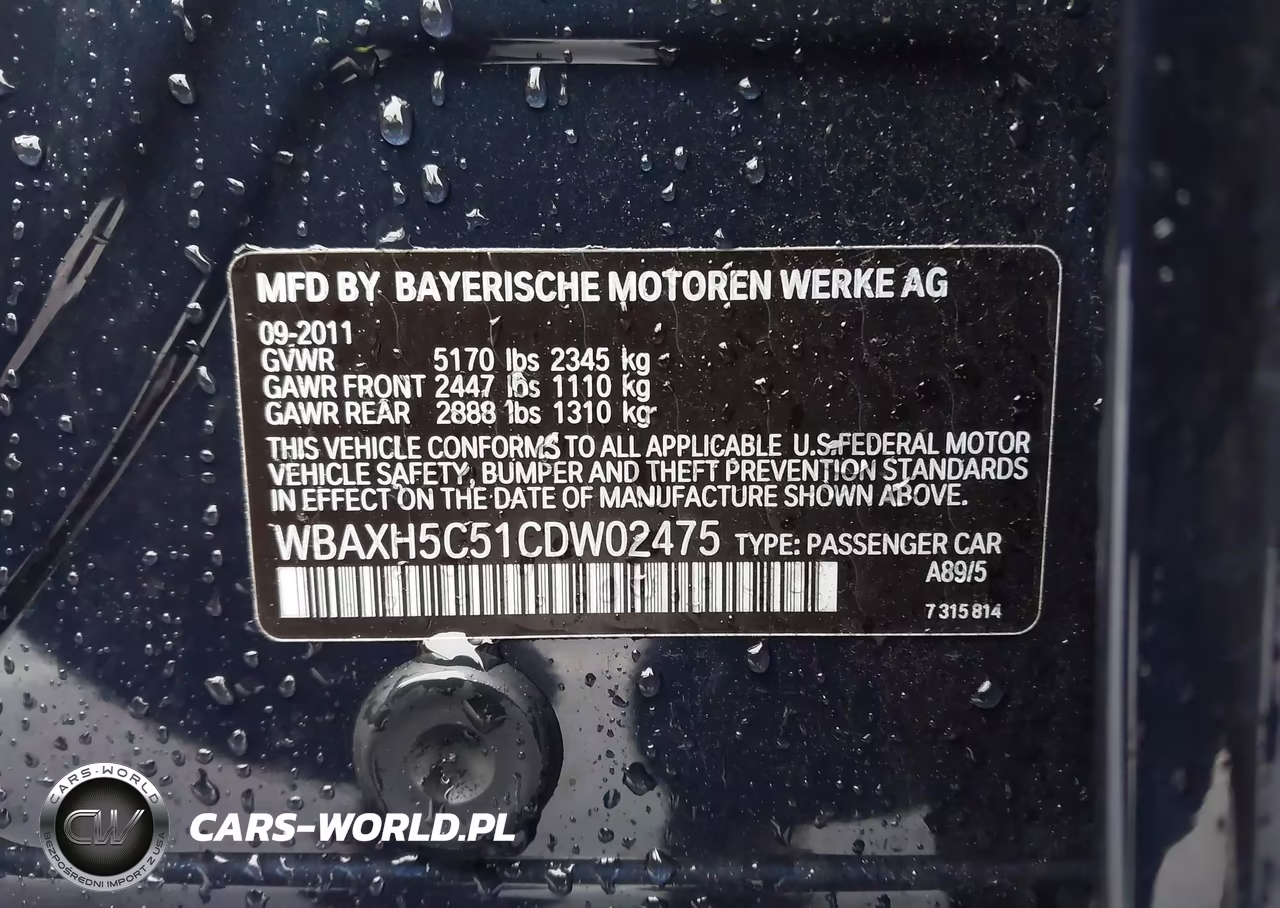 2012 BMW 528I xDrive VIN:WBAXH5C51CDW02475 - 9
