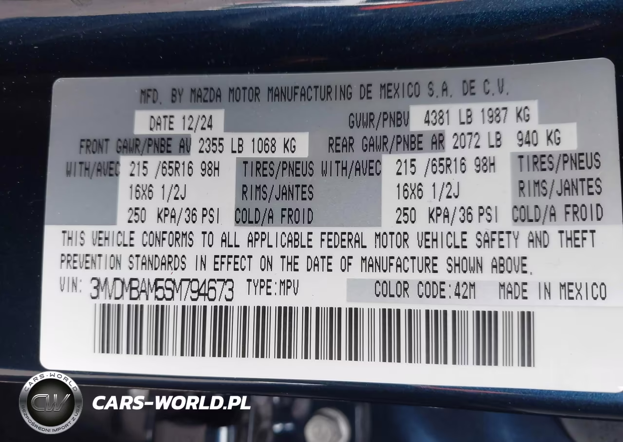 2025 Mazda Cx-30 2.5 S VIN:3MVDMBAM5SM794673 - 9