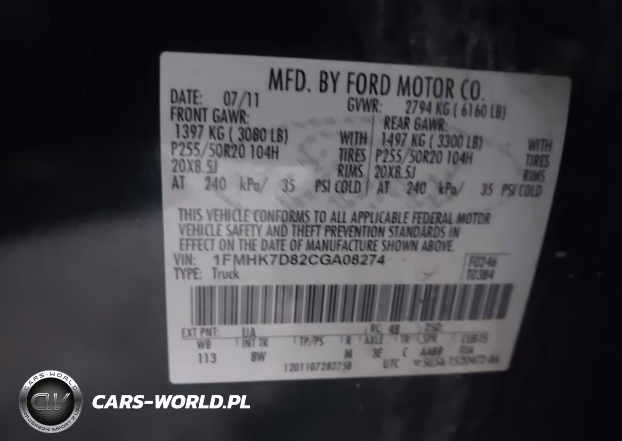 2012 Ford Explorer Xlt VIN:1FMHK7D82CGA08274 - 9