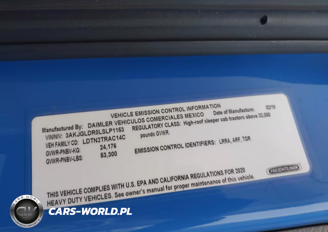 2020 Freightliner Cascadia 125 VIN:3AKJGLDR0LSLP1153 - 8